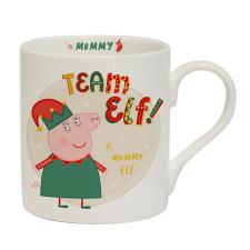 Personalised Peppa Pig Team Elf Mummy Pig Balmoral Mug